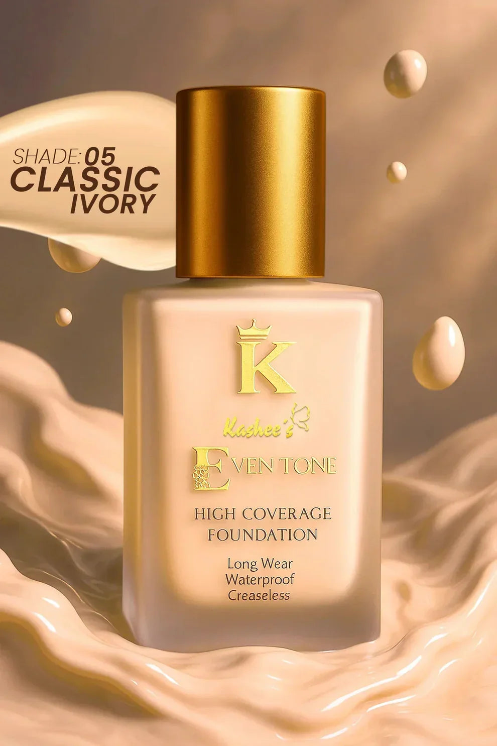 Kashee's Eventone High Coverage Foundation+Free Gift (Kashees Compact Powder).